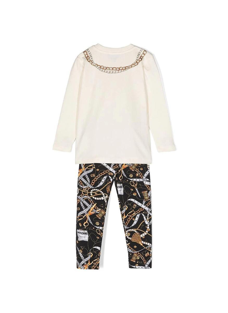Комплект с 'Chain-link' принт Moschino Kids